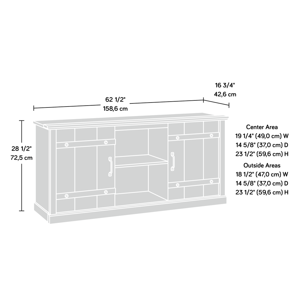Misc Entertainment Credenza, For TVs up to 70", Soft White finish. Picture 18