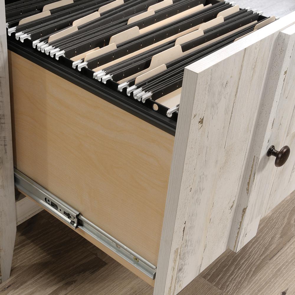 Dakota Pass L Desk, White Plank finish. Picture 9