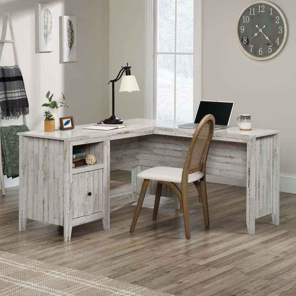 Dakota Pass L Desk, White Plank finish. Picture 3