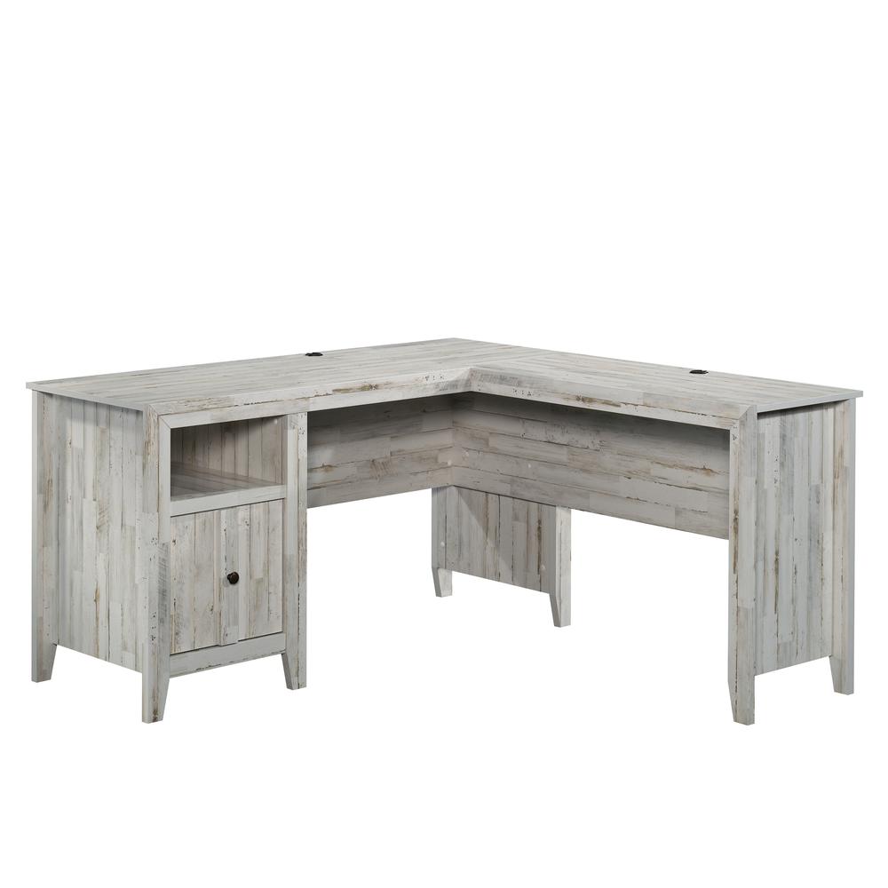 Dakota Pass L Desk, White Plank finish. Picture 2