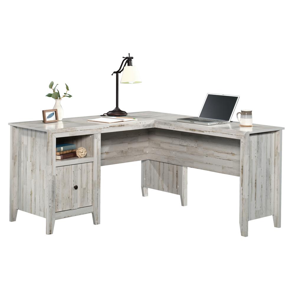 Dakota Pass L Desk, White Plank finish. Picture 12