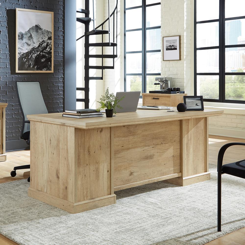 Mason Peak 72"dou Ped Exe Dsk Prime Oak. Picture 13