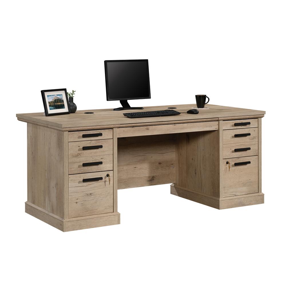 Mason Peak 72"dou Ped Exe Dsk Prime Oak. Picture 2