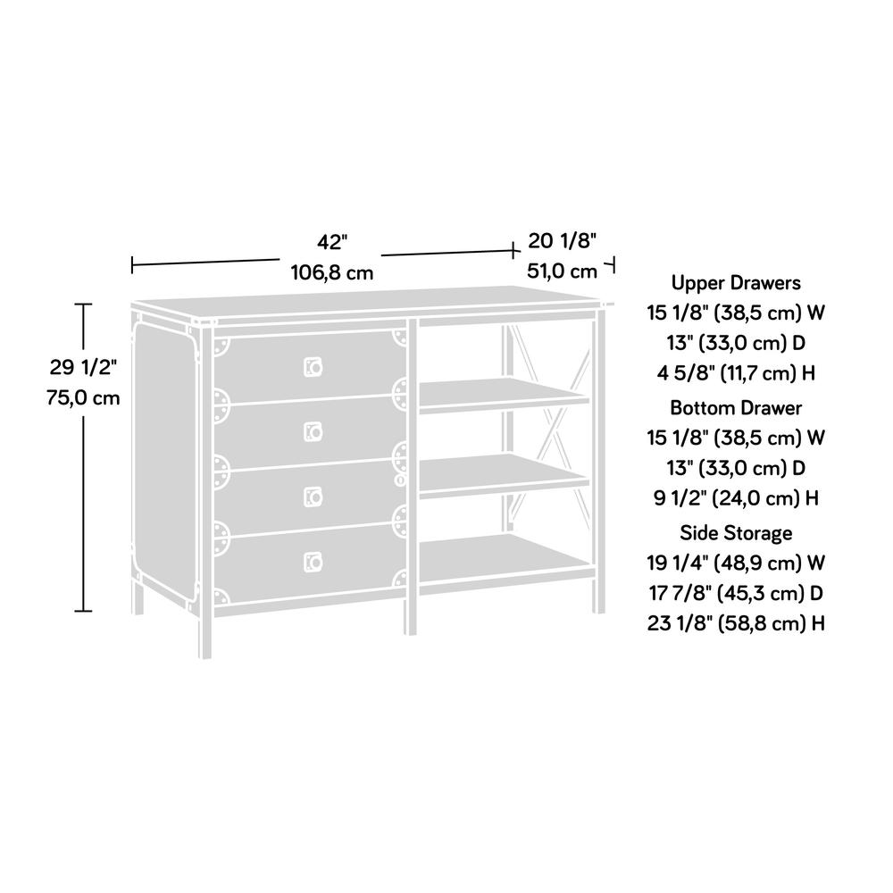 Steel River Sm Credenza Carbon Oak. Picture 13
