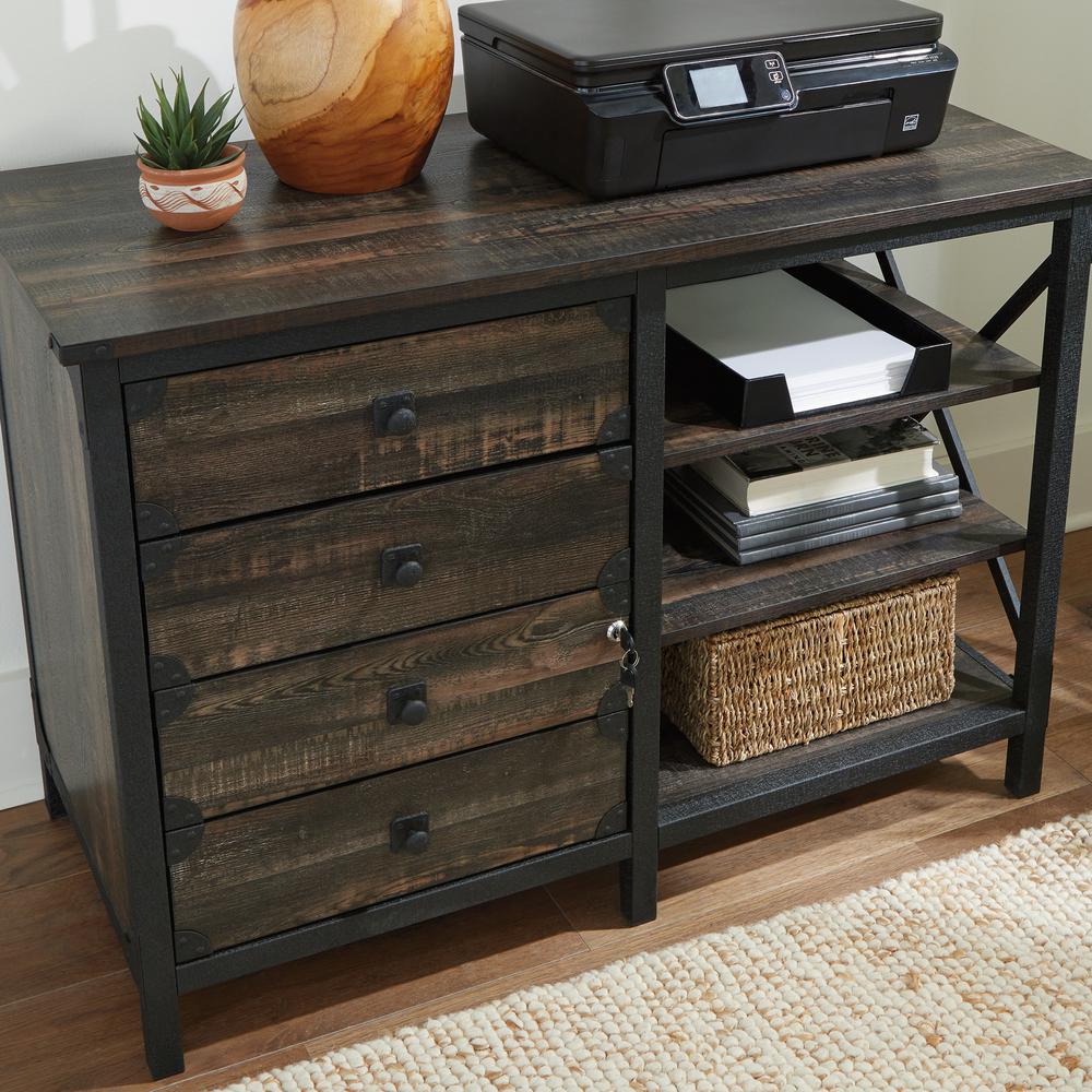 Steel River Sm Credenza Carbon Oak. Picture 7