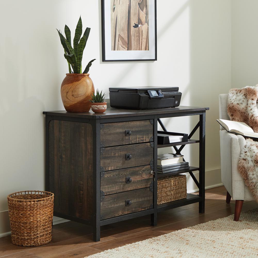 Steel River Sm Credenza Carbon Oak. Picture 4