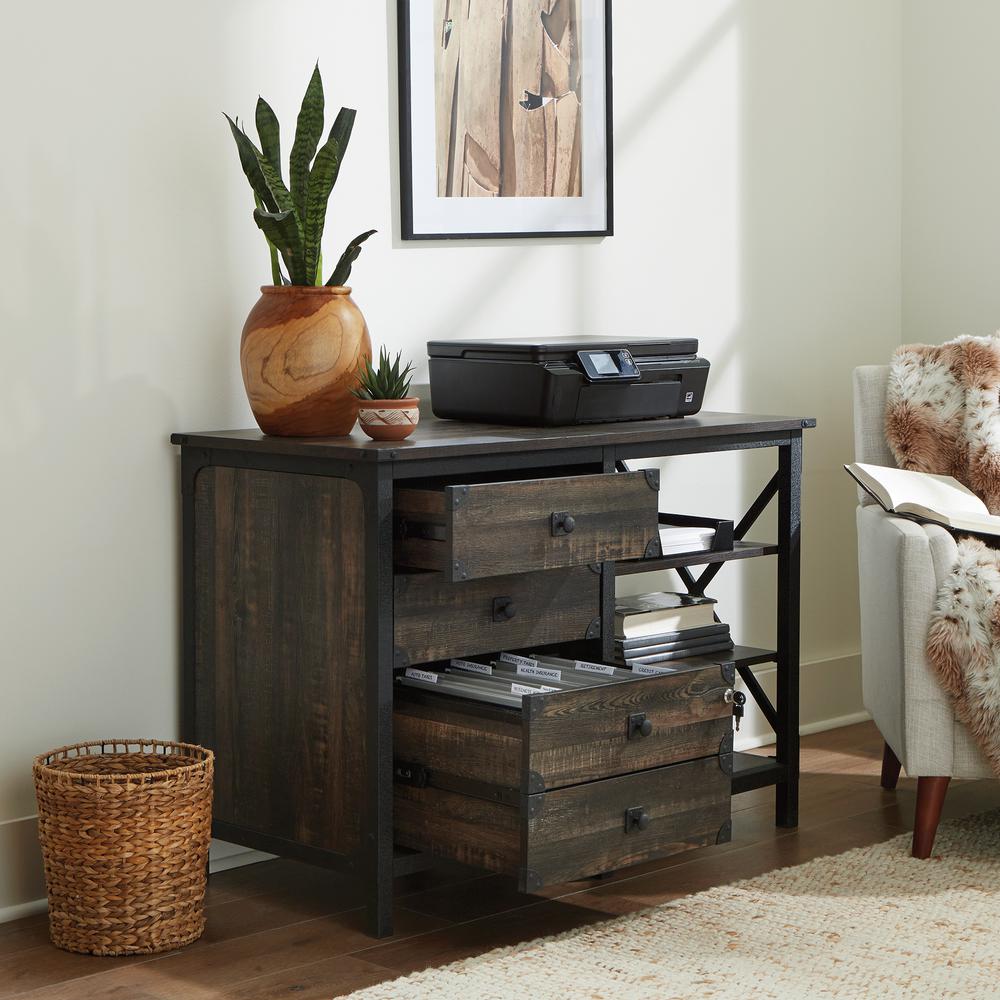 Steel River Sm Credenza Carbon Oak. Picture 5