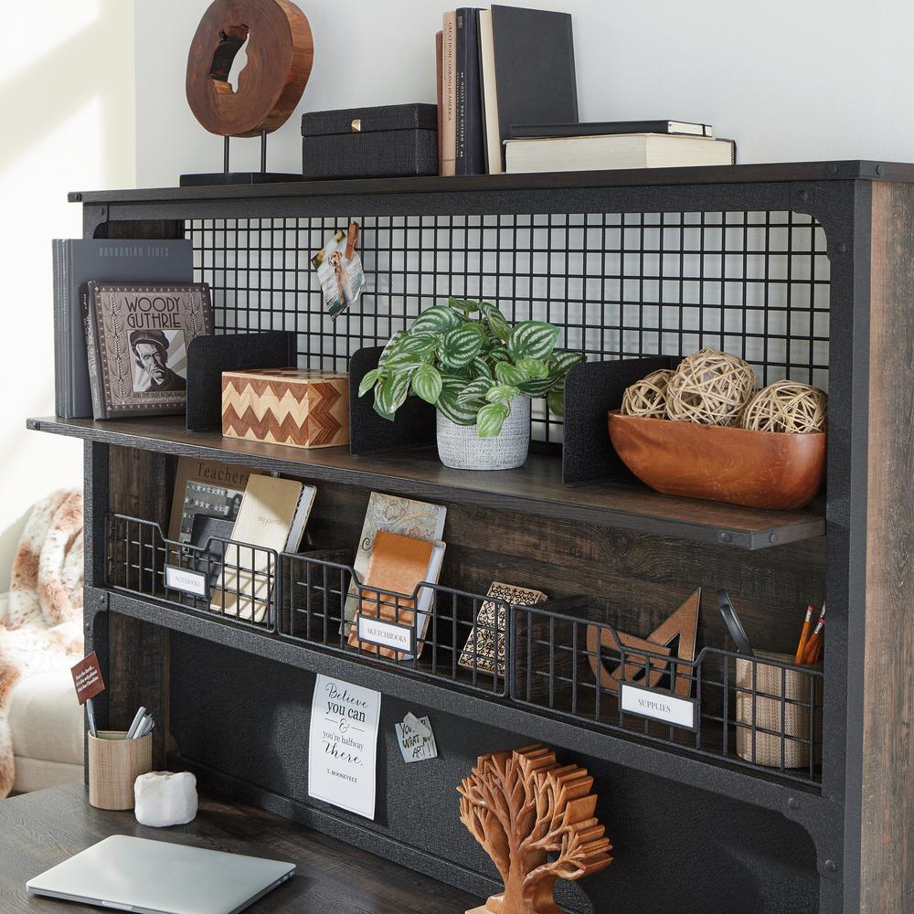 Steel River Computer Hutch  Carbon Oak. Picture 6