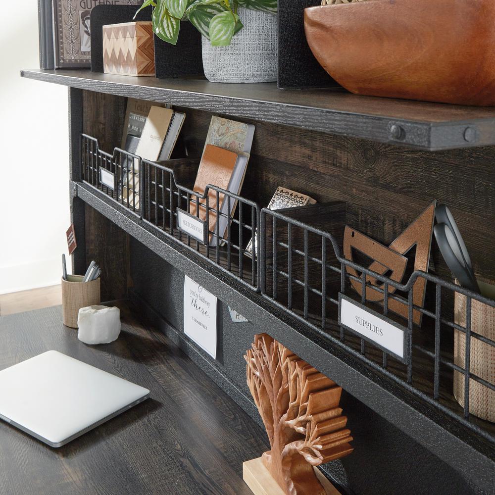 Steel River Computer Hutch  Carbon Oak. Picture 8