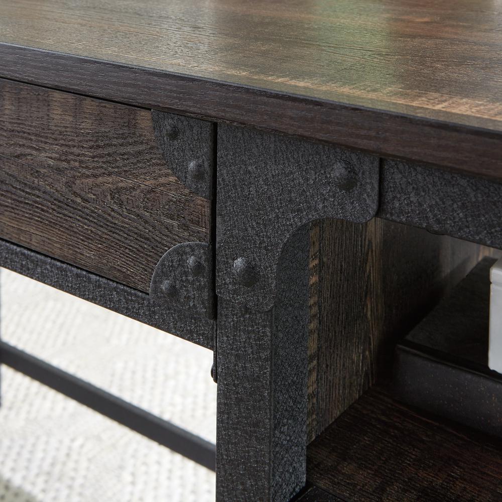 Steel River Computer Desk  Carbon Oak. Picture 5
