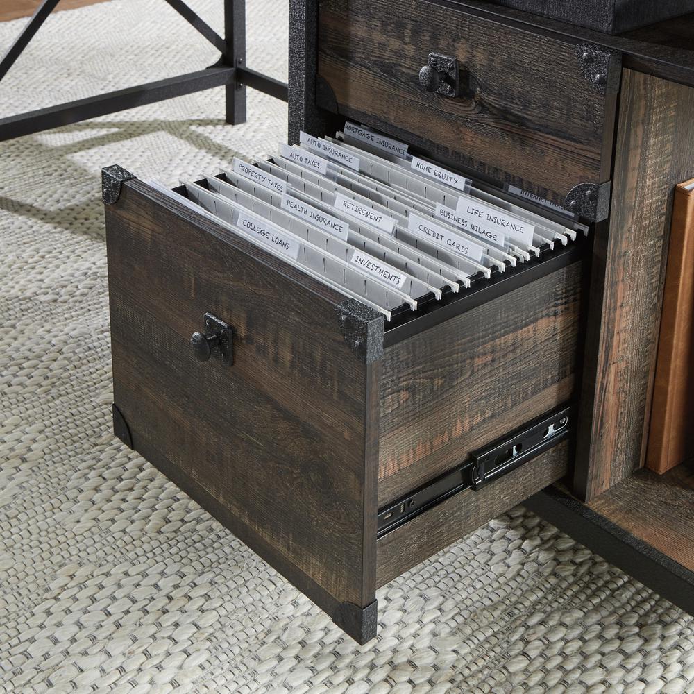 Steel River Computer Desk  Carbon Oak. Picture 6