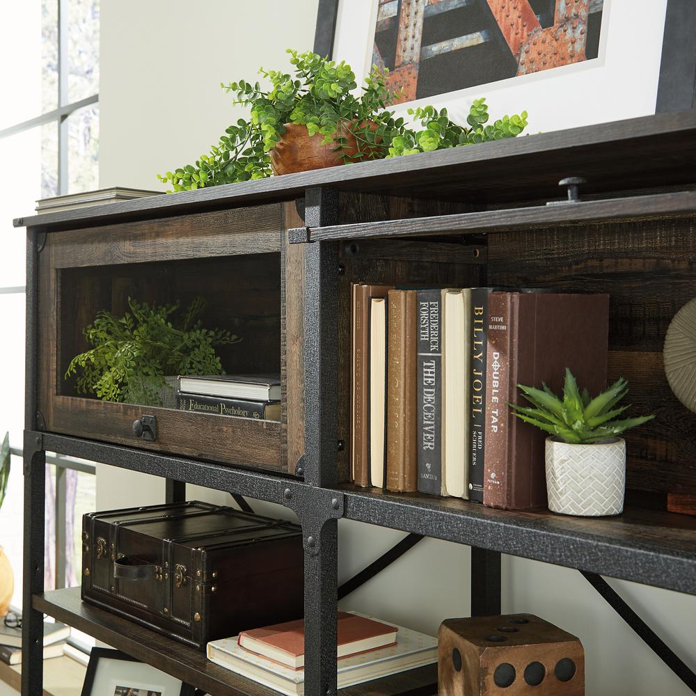 Foundry Road Commercial Office Hutch, Carbon Oak finish. Picture 5