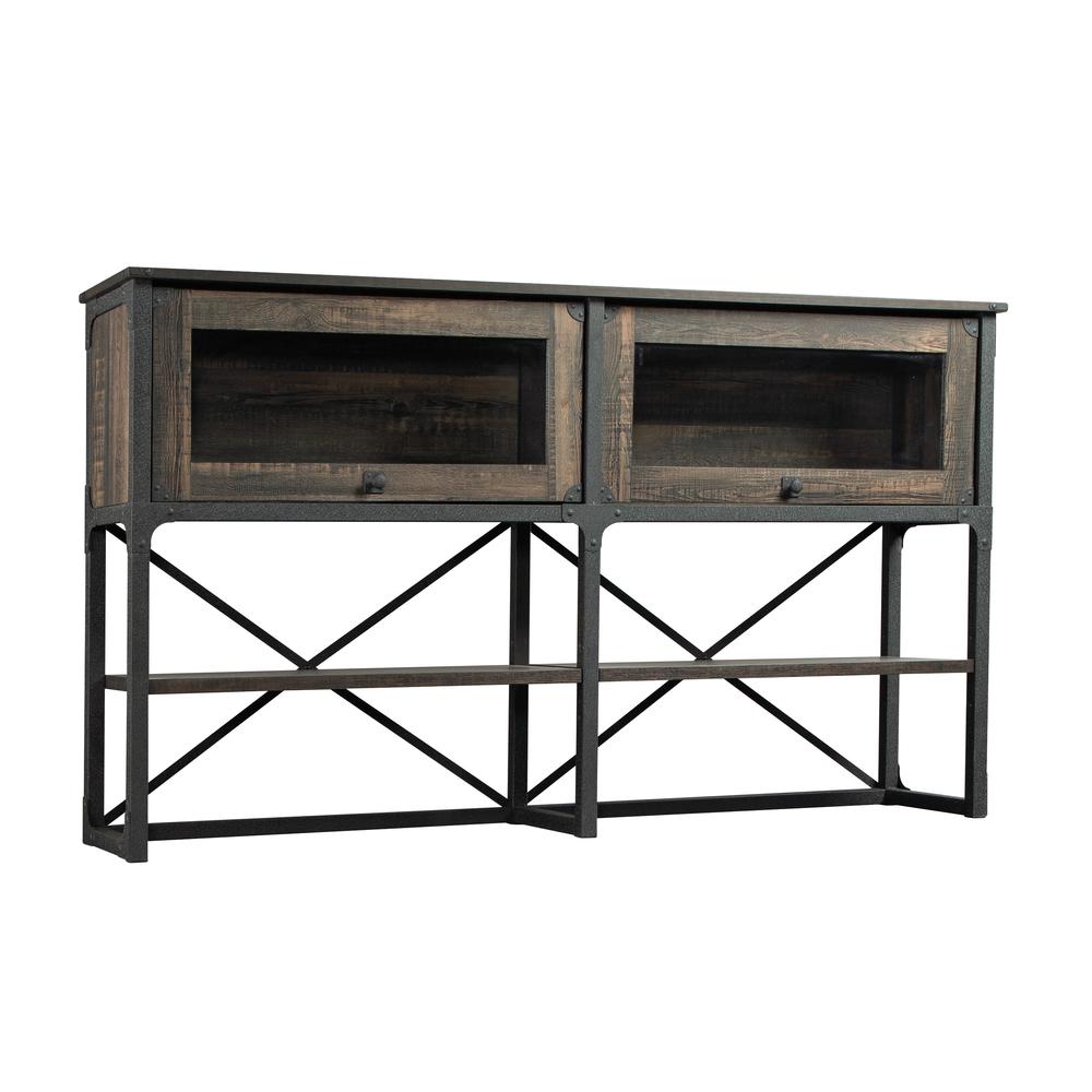 Foundry Road Commercial Office Hutch, Carbon Oak finish. Picture 1