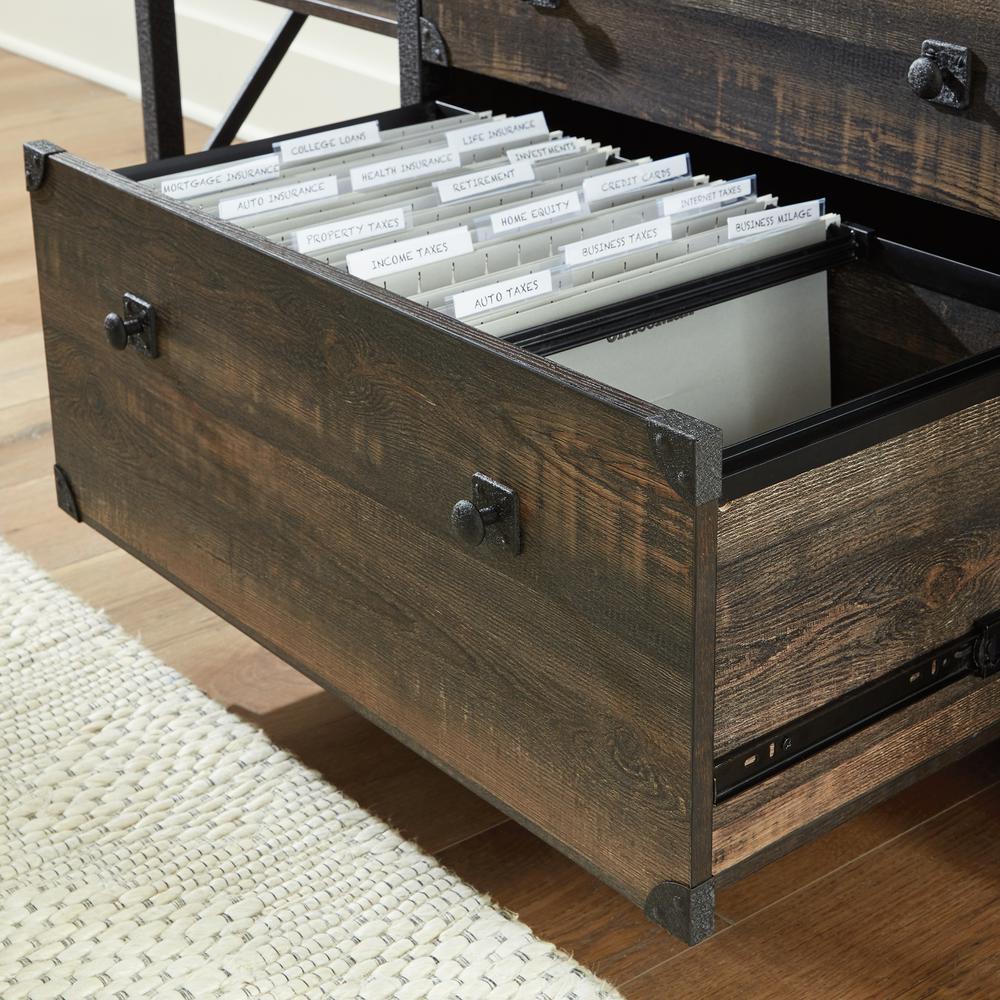 Steel River Large Credenza Carbon Oak. Picture 9