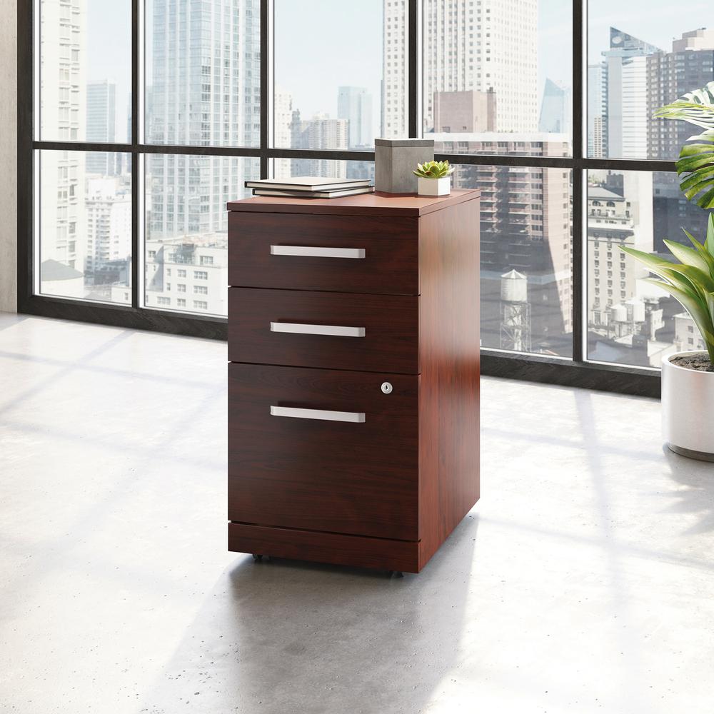 Affirm File Cabinet, Classic Cherry finish. Picture 8