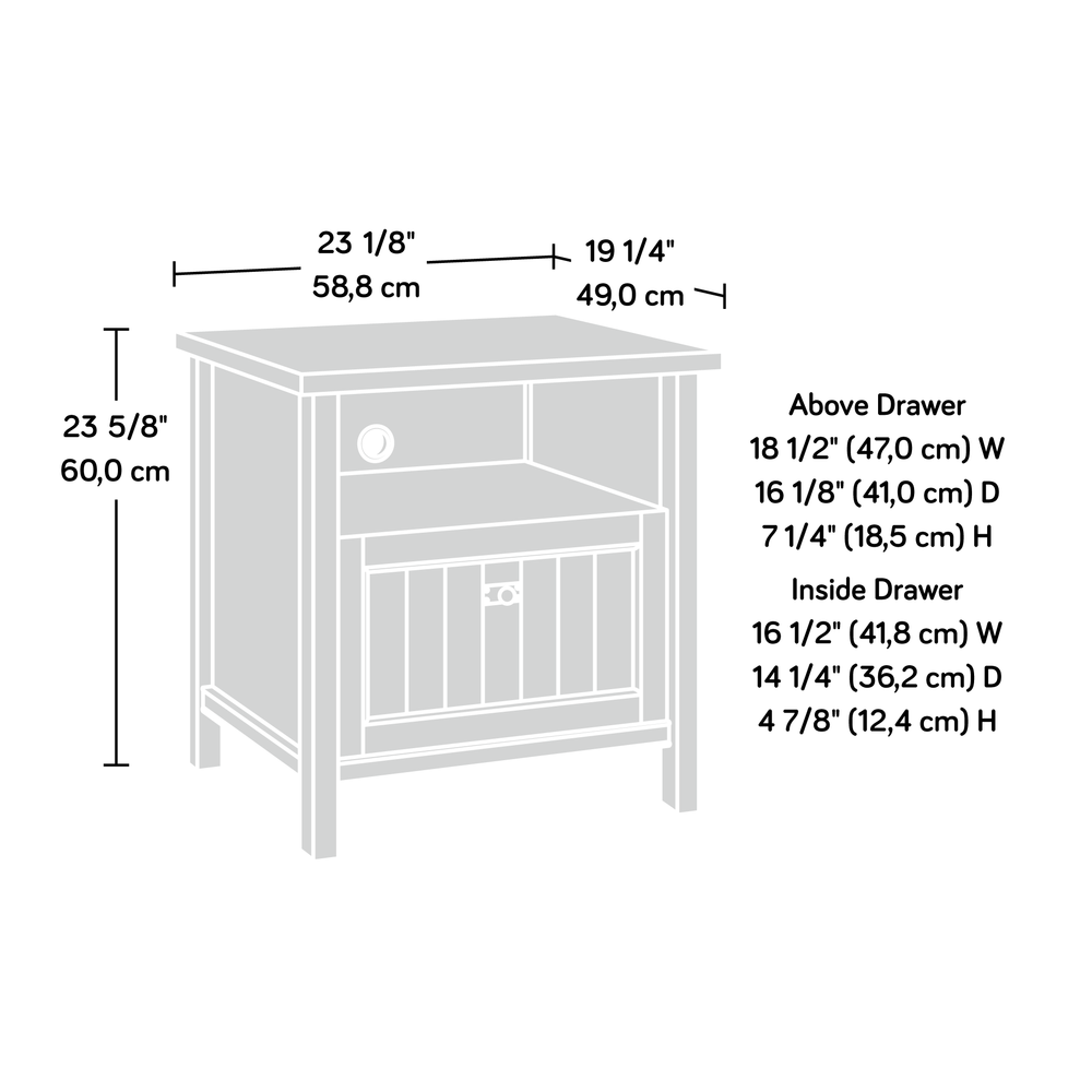 Costa Night Stand, Chalked Chestnut finish. Picture 12