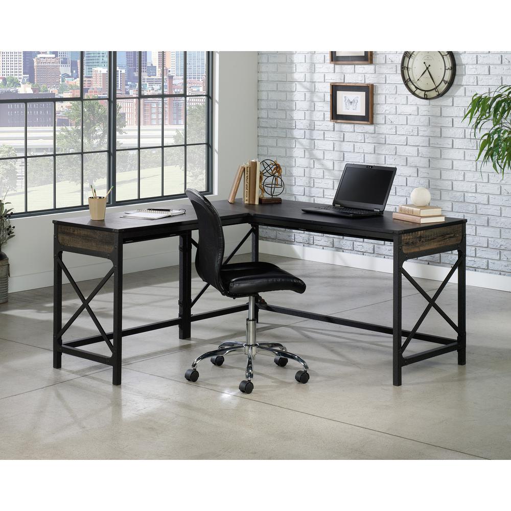 36" Commercial Desk Return in Carbon Oak. Picture 6