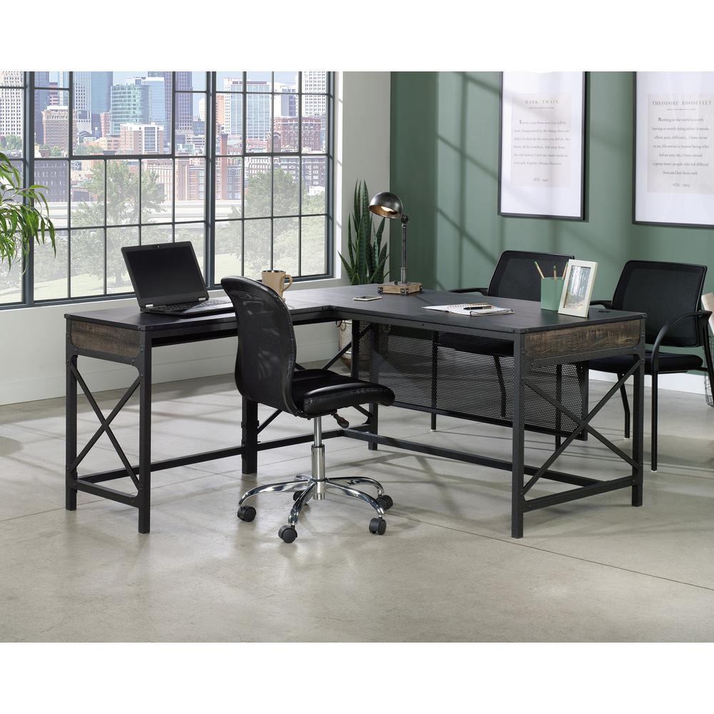 36" Commercial Desk Return in Carbon Oak. Picture 2
