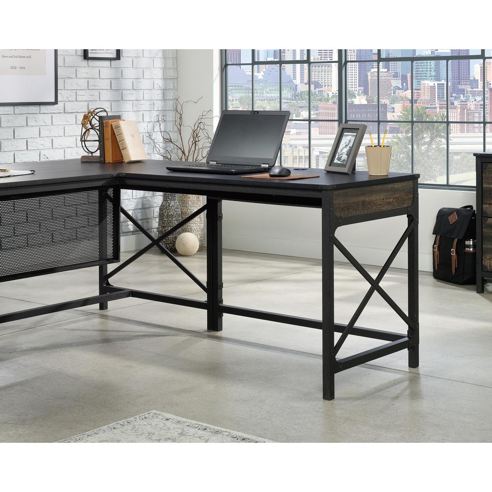 Foundry Road Desk Return, Carbon Oak finish. Picture 2