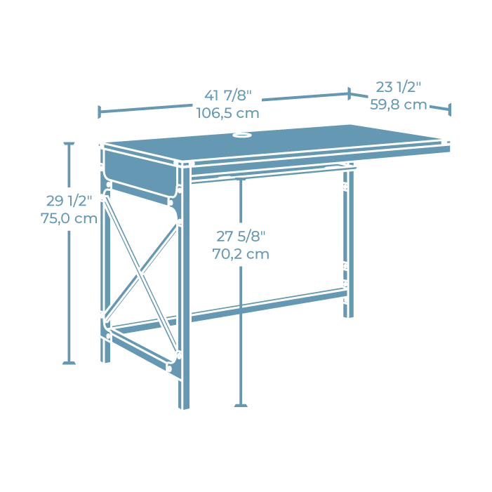 Foundry Road Desk Return, Carbon Oak finish. Picture 11