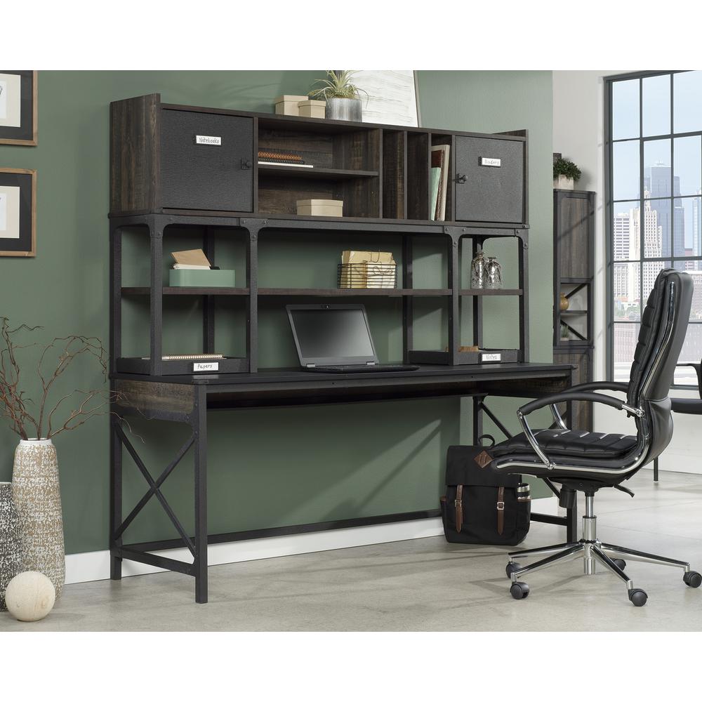 Foundry Road Commercial Office Hutch, Carbon Oak finish. Picture 1
