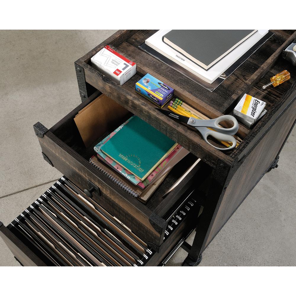 Foundry Road File Cabinet, Carbon Oak finish. Picture 6