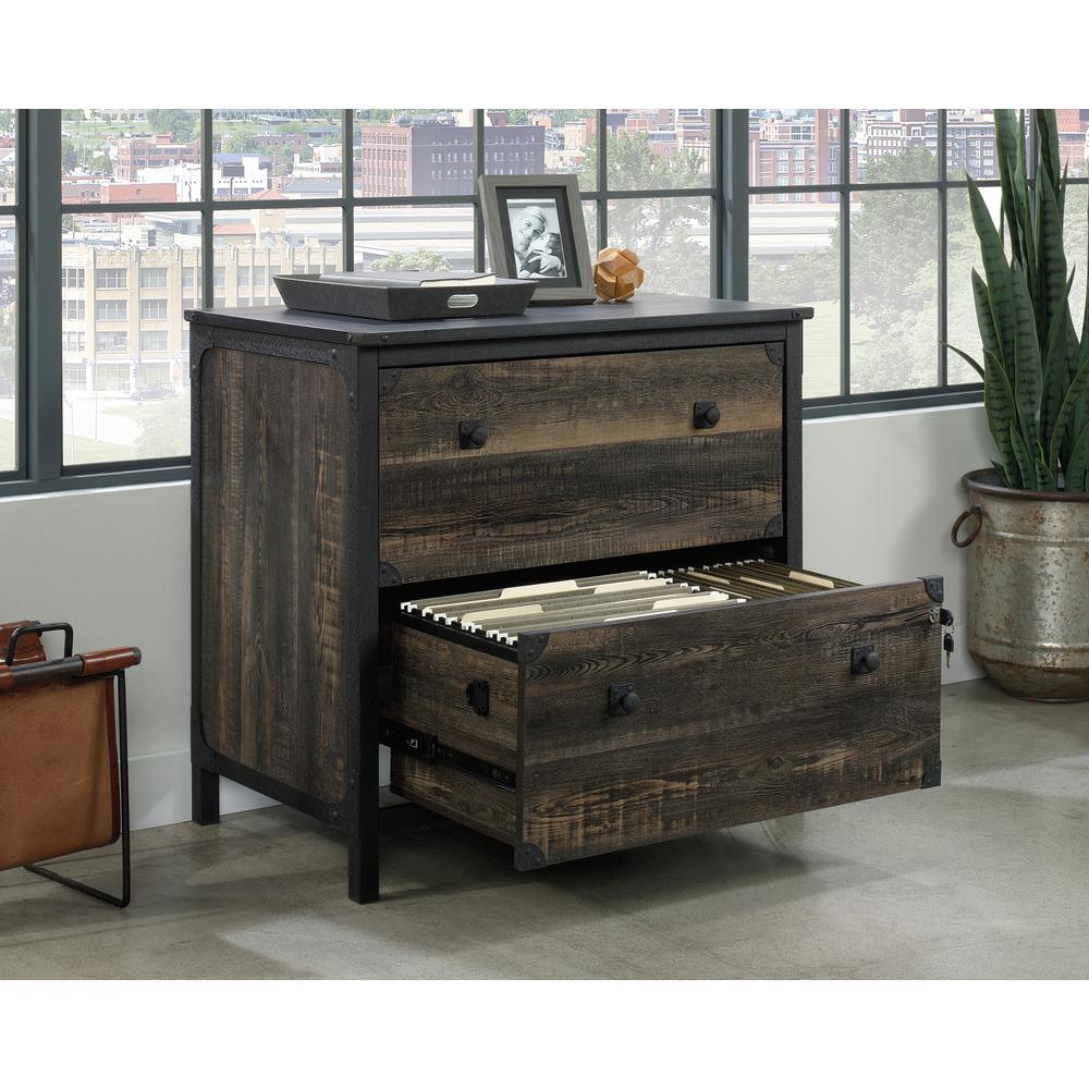 2-Drawer Lateral File Cabinet in Carbon Oak. Picture 6