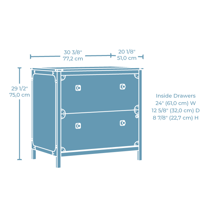 2-Drawer Lateral File Cabinet in Carbon Oak. Picture 11