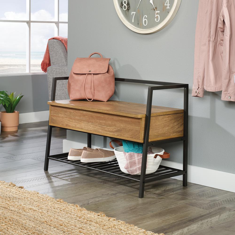 North Avenue Storage Bench, Sindoori Mango finish. Picture 4