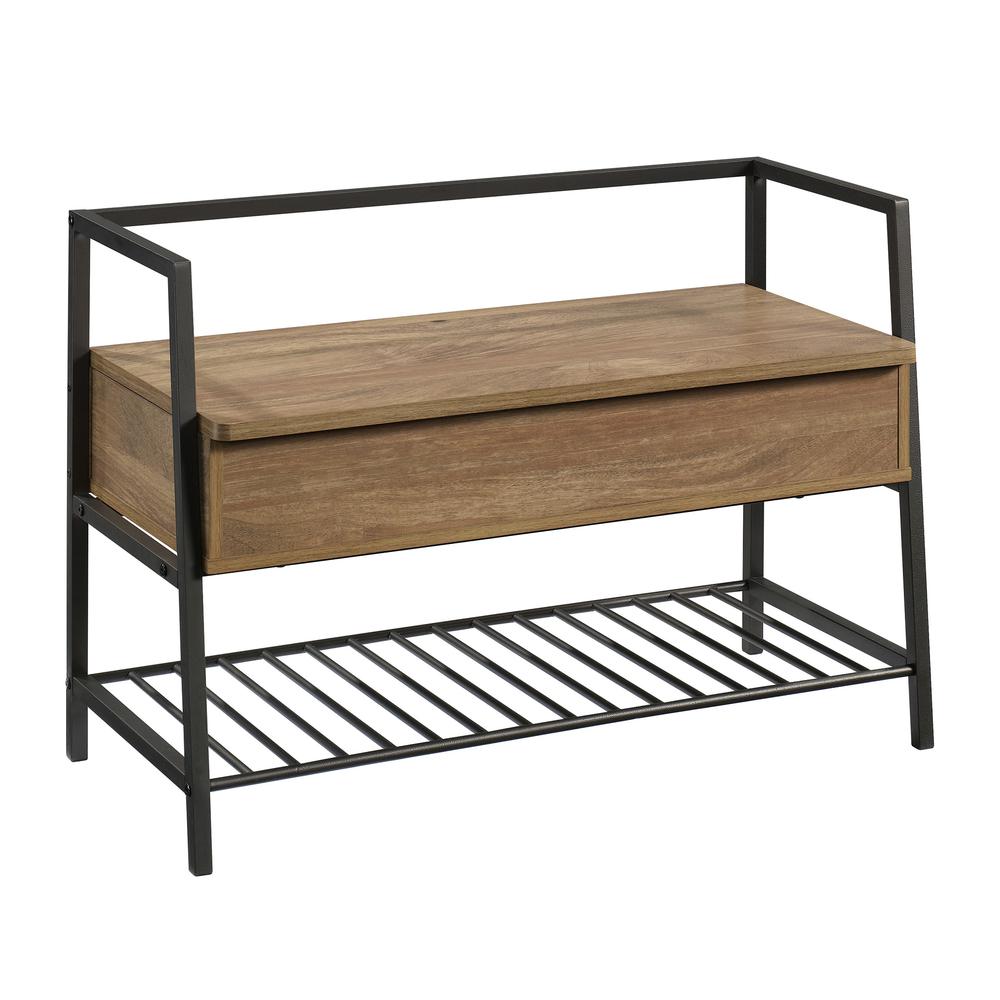North Avenue Storage Bench, Sindoori Mango finish. Picture 3