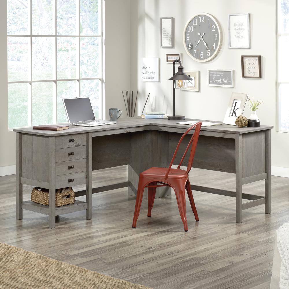 Cottage Road L Desk, Mystic Oak finish. Picture 16