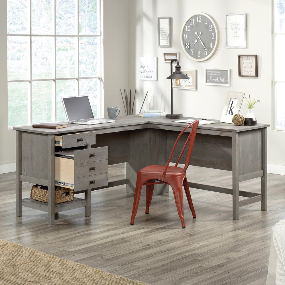 Cottage Road L Desk, Mystic Oak finish. Picture 17