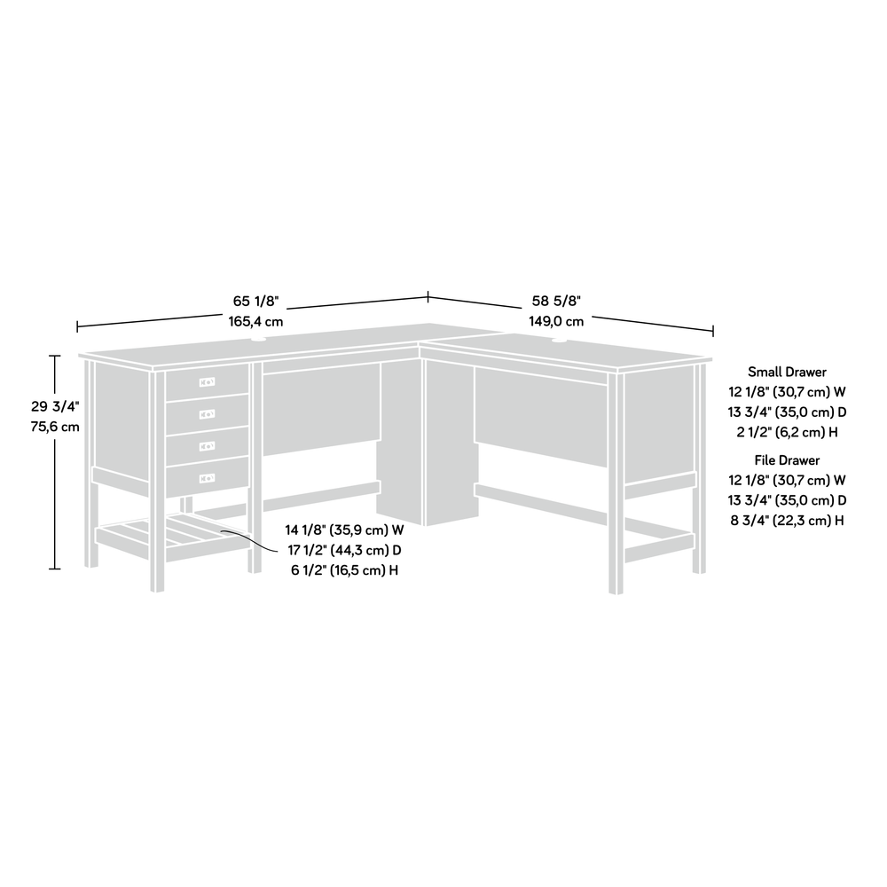 Cottage Road L Desk, Mystic Oak finish. Picture 19