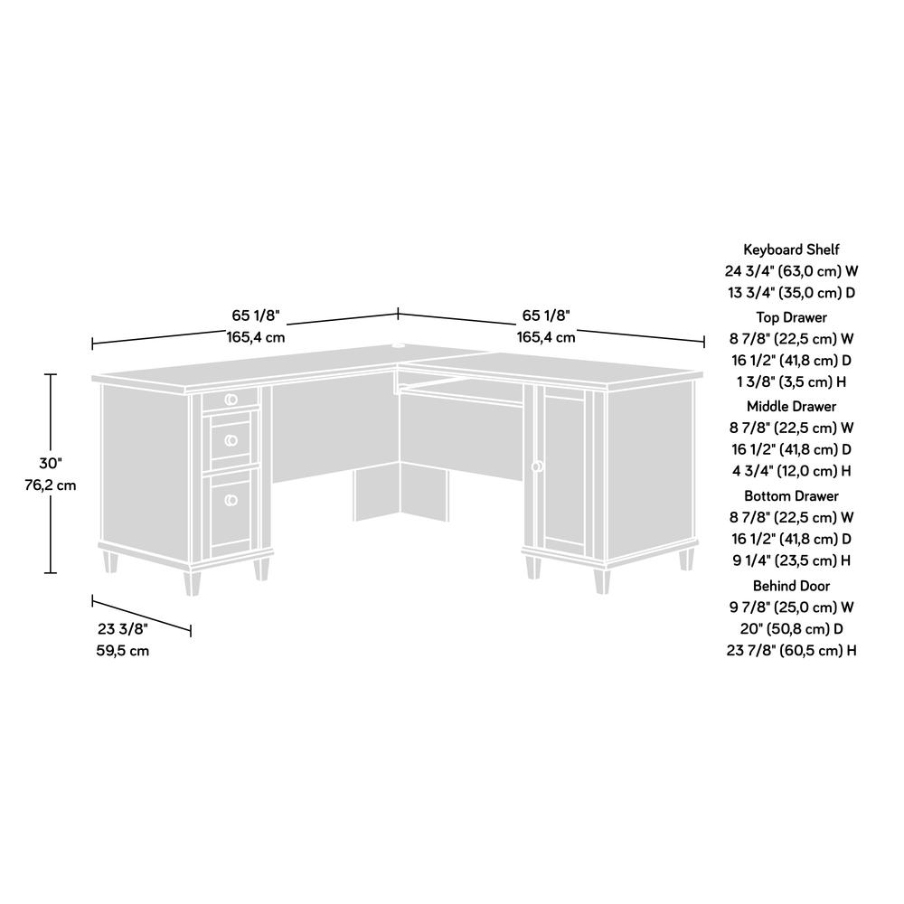 Hammond L-Shaped Desk  Chalk Oak. Picture 5