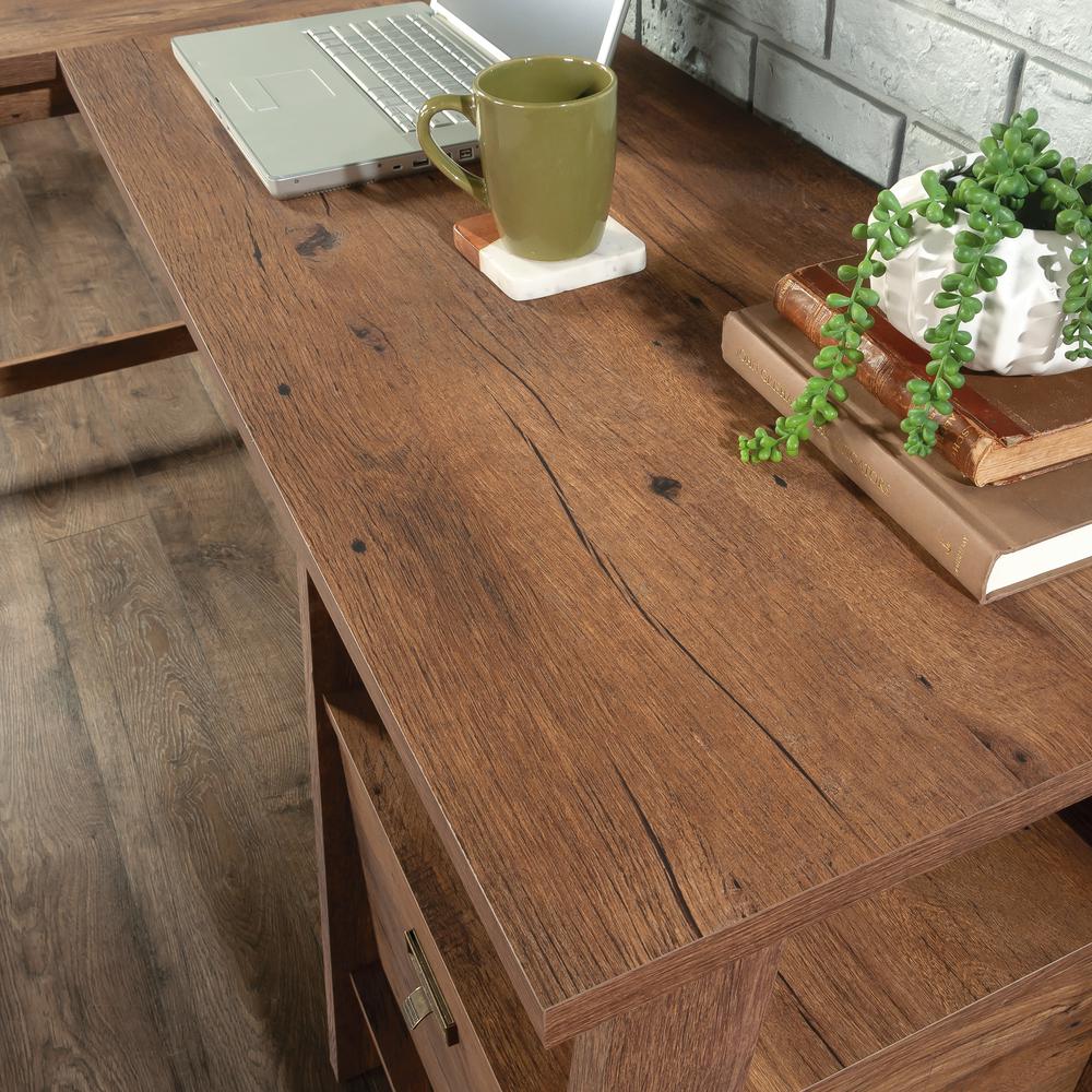 Trestle L Desk, Vintage Oak finish. Picture 5