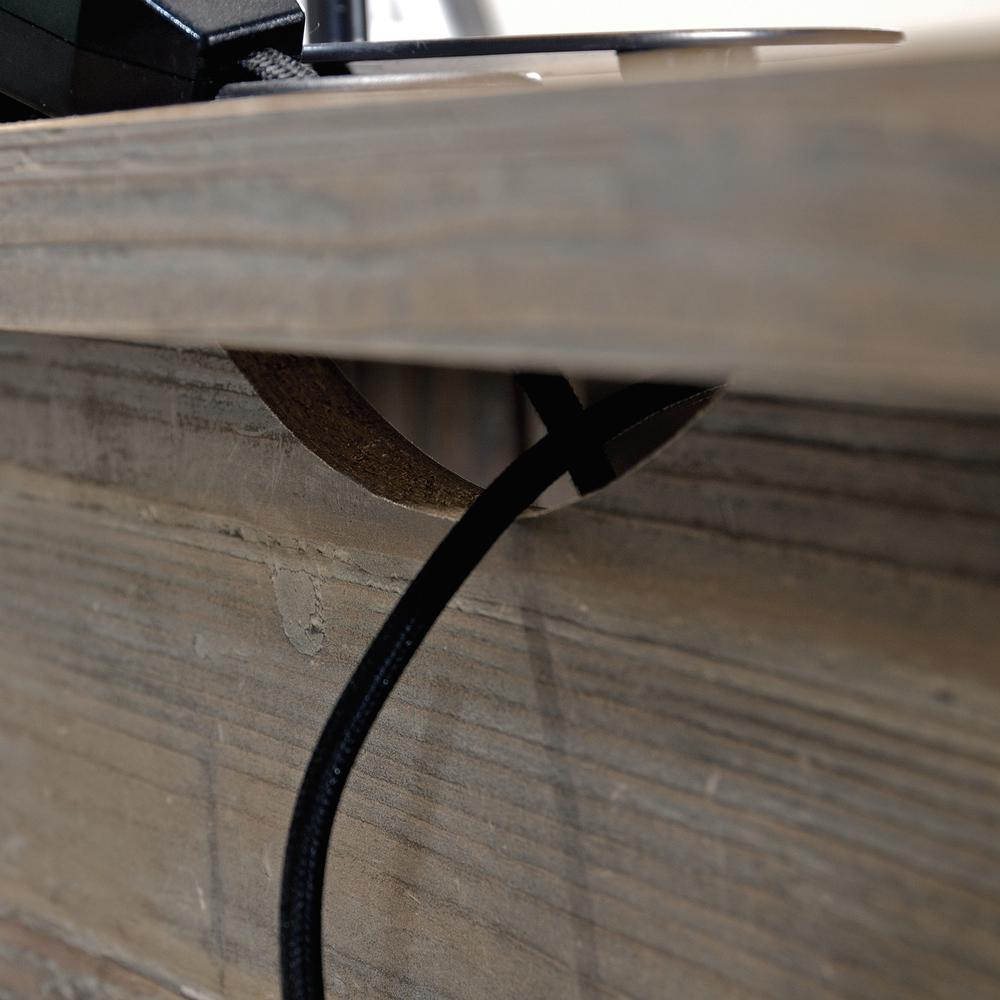 Summit Station L Desk, Pebble Pine finish. Picture 11