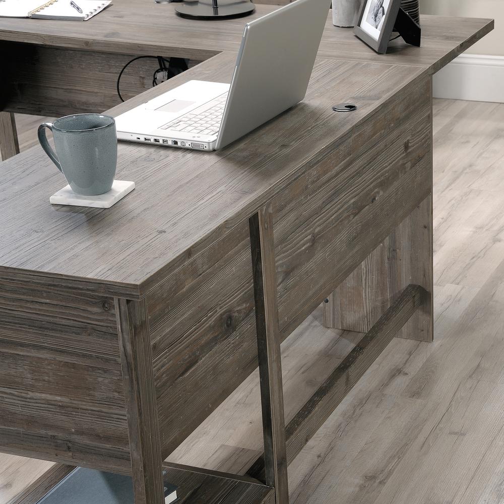 Summit Station L Desk, Pebble Pine finish. Picture 13
