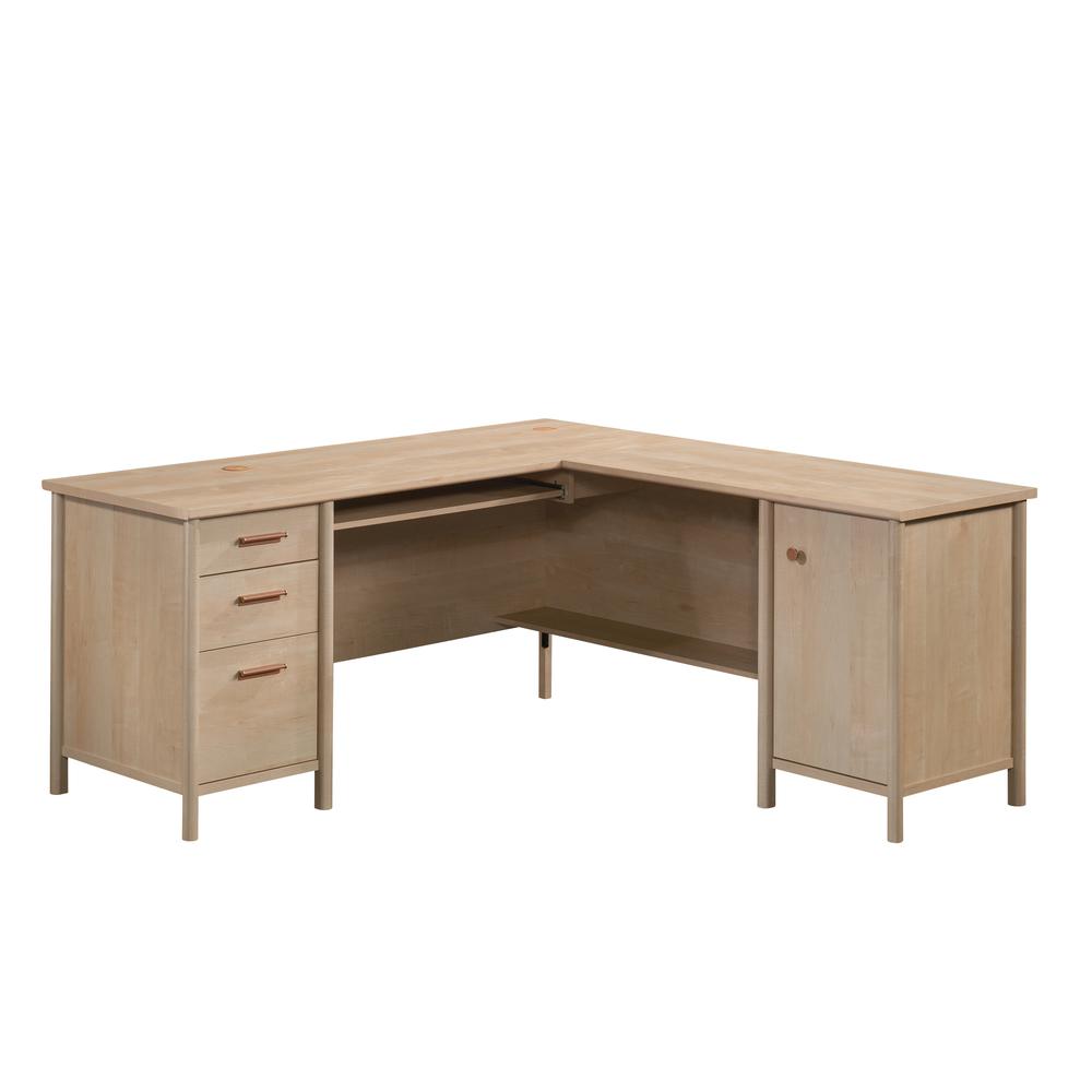 Whitaker Point Commercial Office L Desk, Natural Maple finish. Picture 15