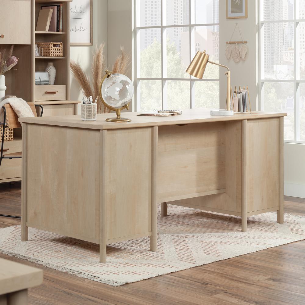 Whitaker Point Commercial Office Executive Desk, Natural Maple finish. Picture 6