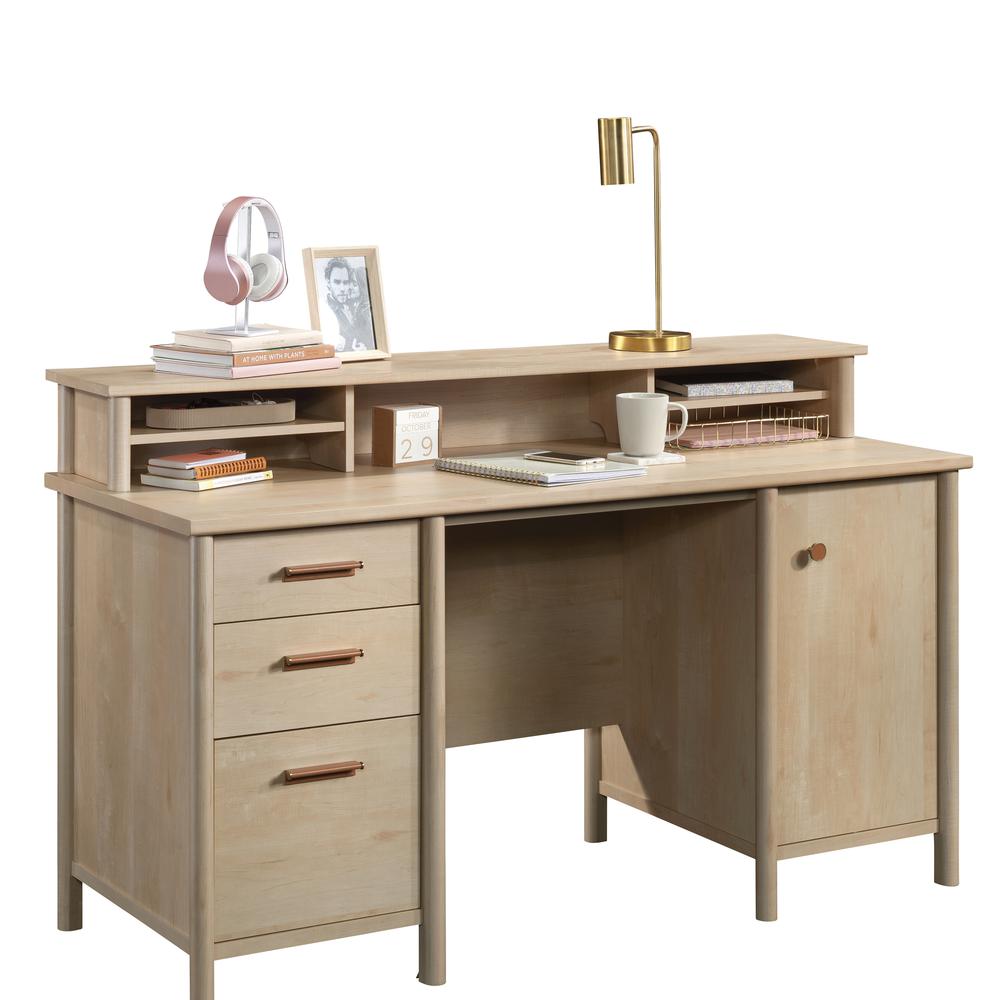 Whitaker Point Commercial Office Hutch, Natural Maple finish. Picture 2