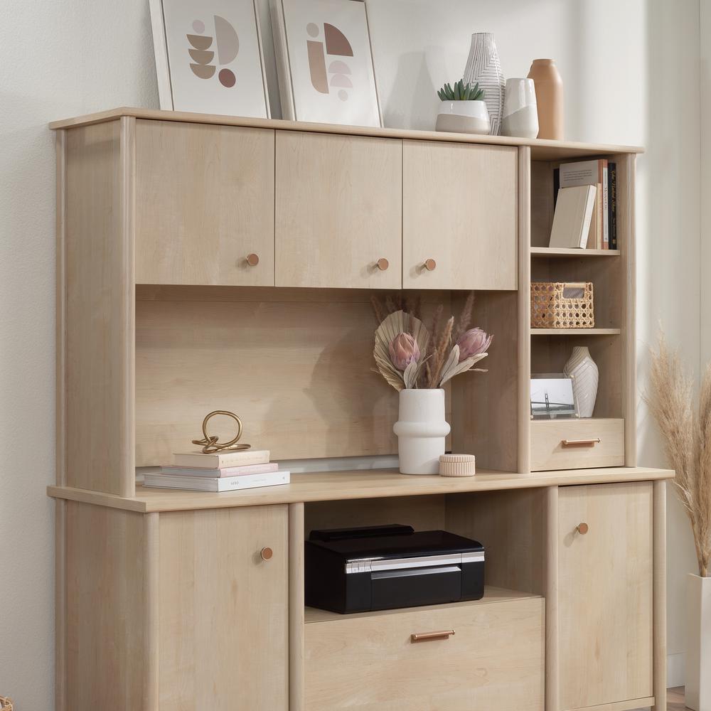 Whitaker Point Commercial Office Hutch, Natural Maple finish. Picture 4