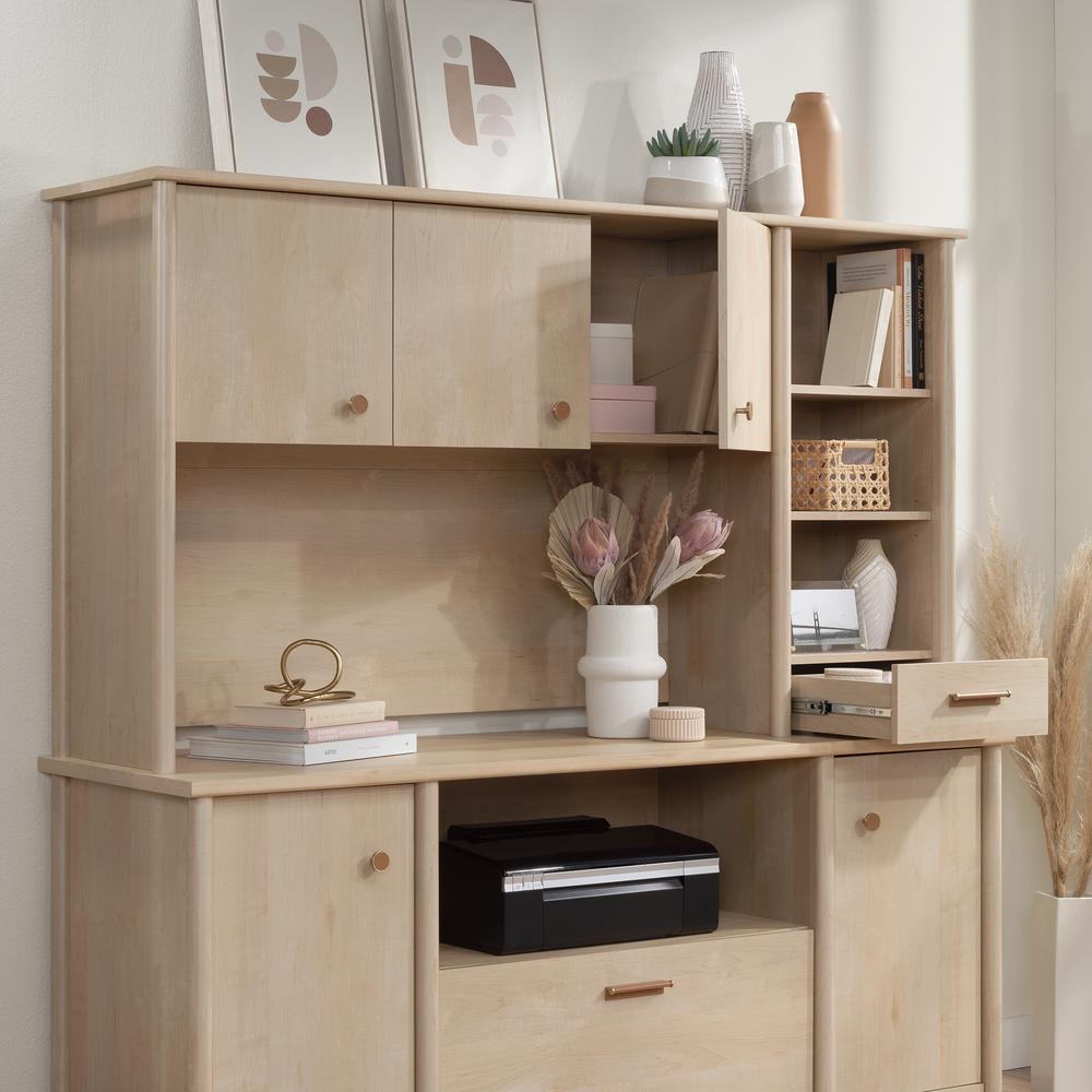 Whitaker Point Commercial Office Hutch, Natural Maple finish. Picture 14