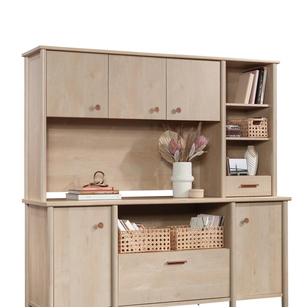 Whitaker Point Commercial Office Hutch, Natural Maple finish. Picture 3