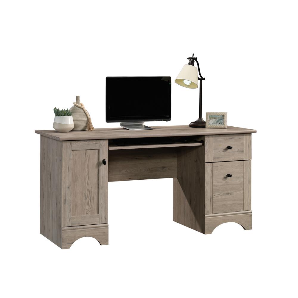 Miscellaneous Office Computer Desk, Laurel Oak finish. Picture 1
