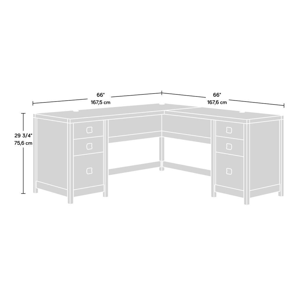 Cannery Bridge Commercial Office L Desk, Sindoori Mango finish. Picture 13