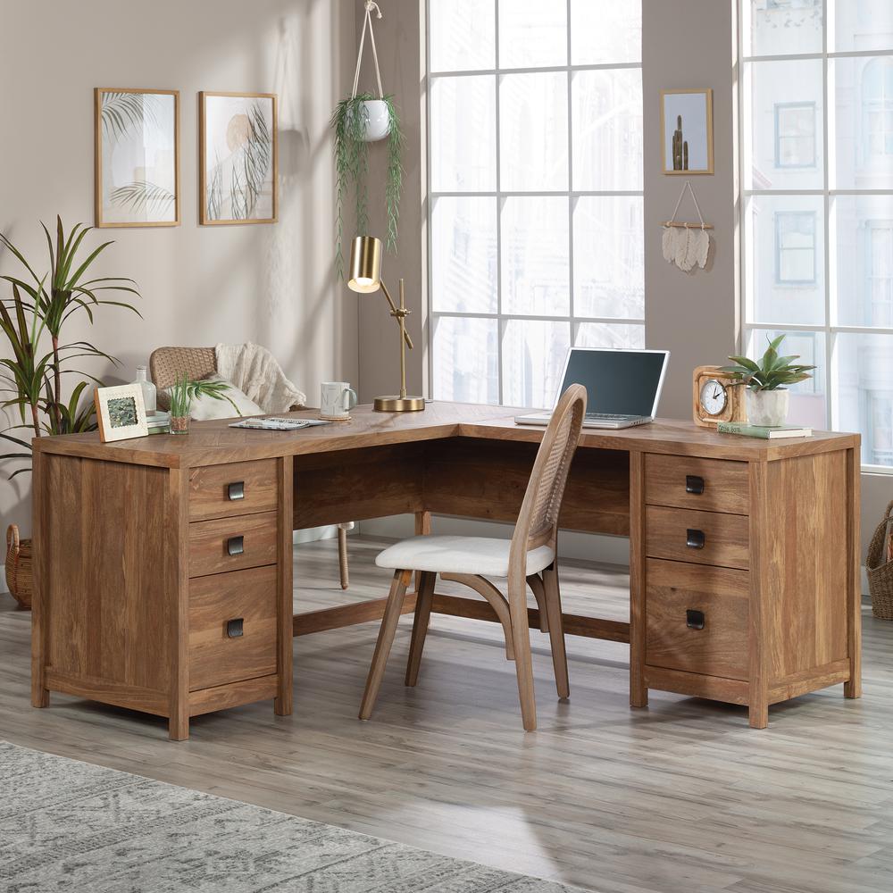 Cannery Bridge Commercial Office L Desk, Sindoori Mango finish. Picture 4