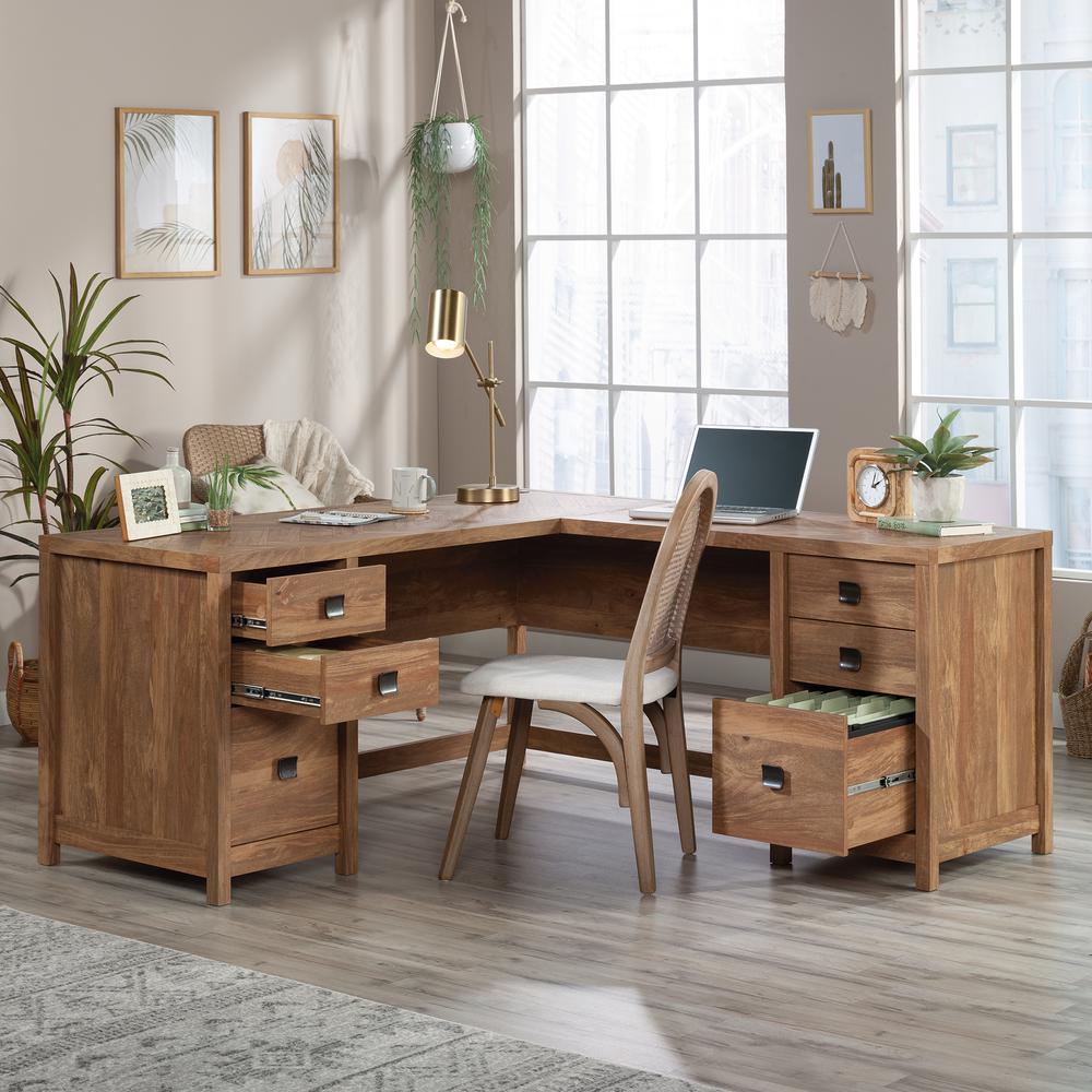 Cannery Bridge Commercial Office L Desk, Sindoori Mango finish. Picture 5