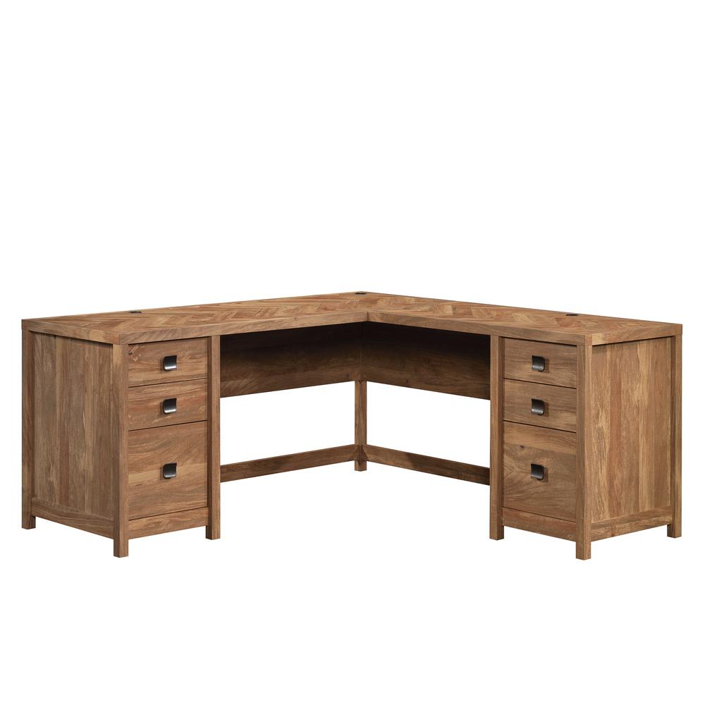 Cannery Bridge Commercial Office L Desk, Sindoori Mango finish. Picture 1