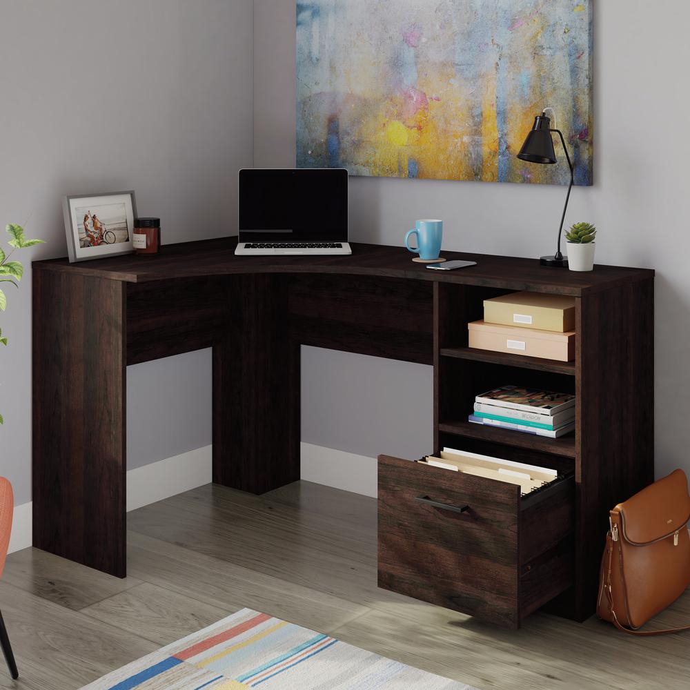 Beginnings Corner Desk, Cinnamon Cherry finish. Picture 9