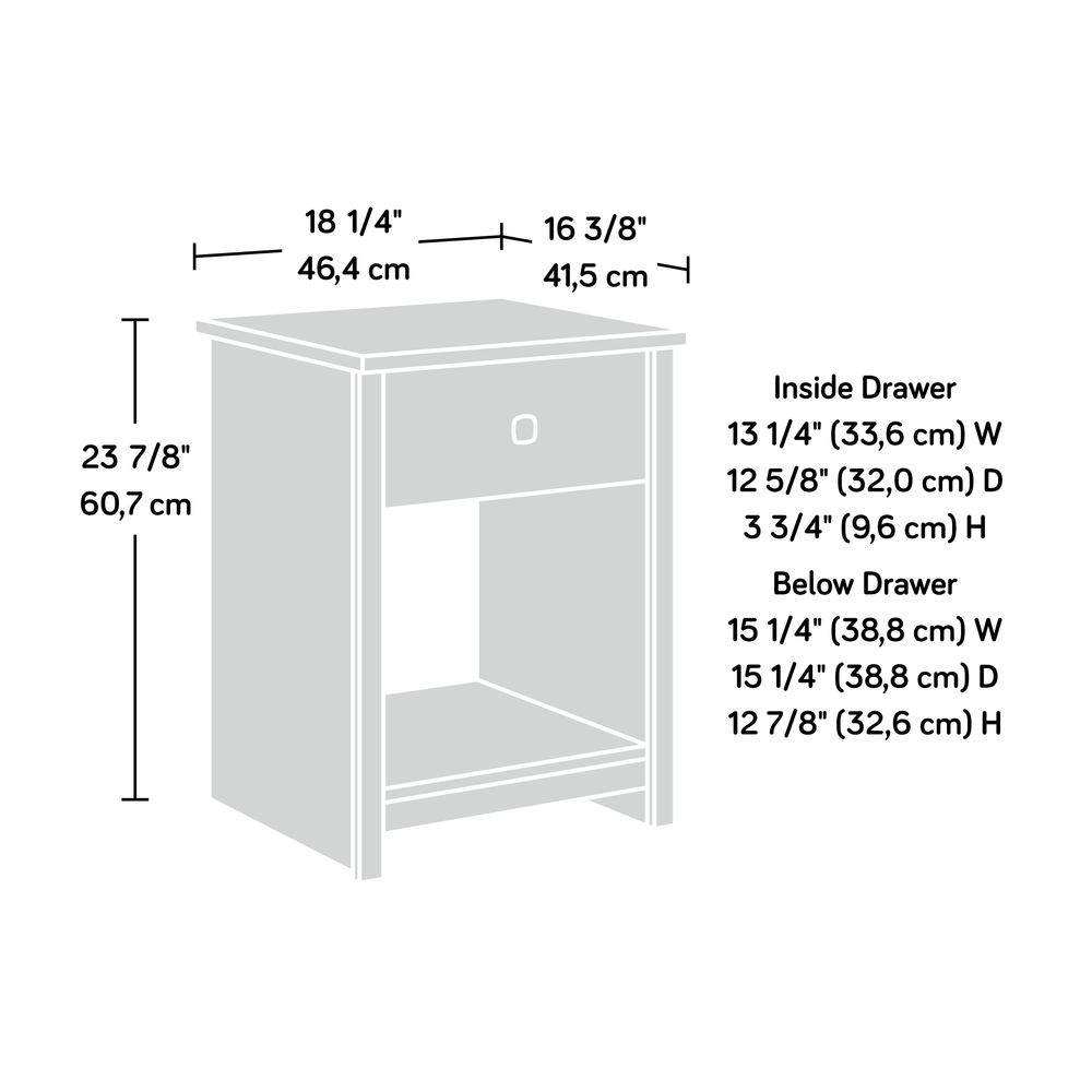 River Ranch Night Stand, White Plank finish. Picture 11